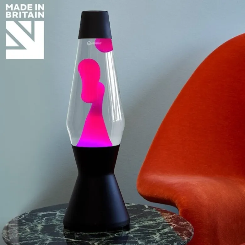 Astro svart lavalampa klar med rosa lava