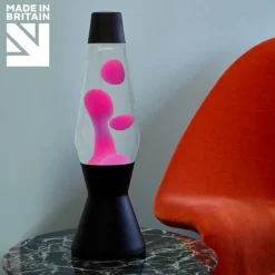Astro svart lavalampa klar med rosa lava