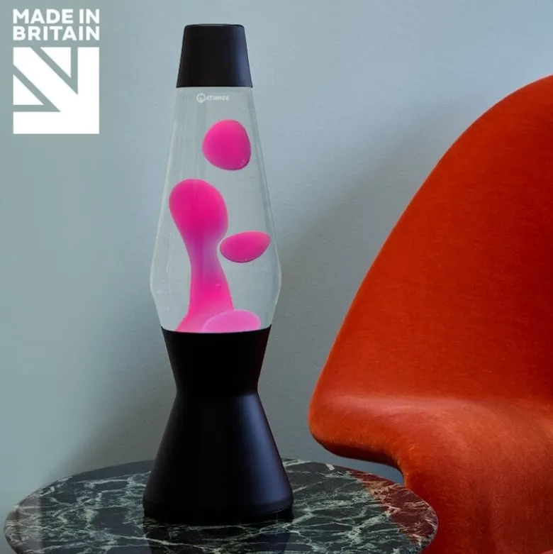 Astro svart lavalampa klar med rosa lava