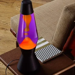 Astro svart lavalampa lila med orange lava