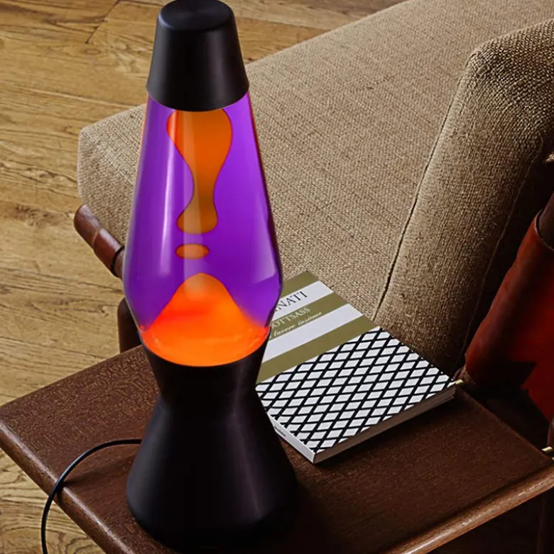 Astro svart lavalampa lila med orange lava