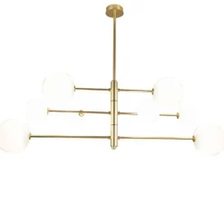 Atom taklampa mässing/opal