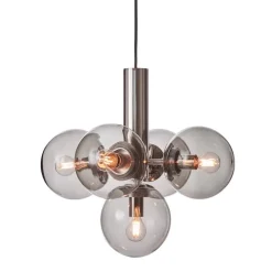 Avenue Ø43 taklampa nickel/rökfärgat glas