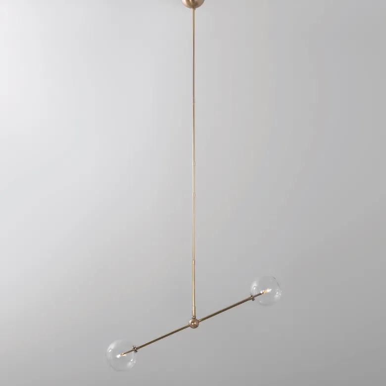 Balance 150x150 taklampa mässing