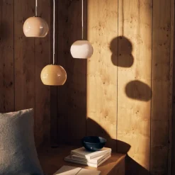 Ball glass Ø18 taklampa amber
