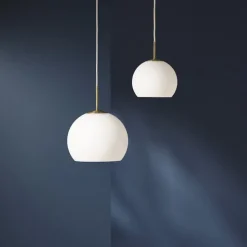 Ball glass Ø18 taklampa opal white
