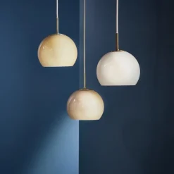 Ball glass Ø18 taklampa sand grey