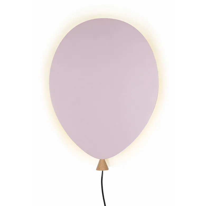 Balloon vägglampa rosa/natur