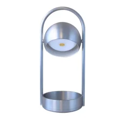 Ball portabel bordslampa brushed aluminium