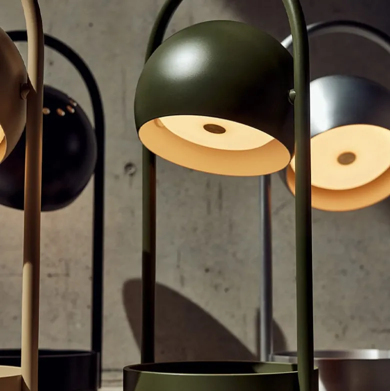 Ball portabel bordslampa olive green