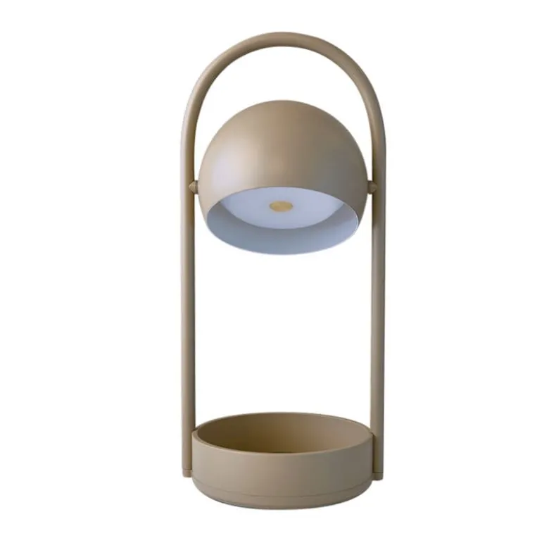 Ball portabel bordslampa sand grey