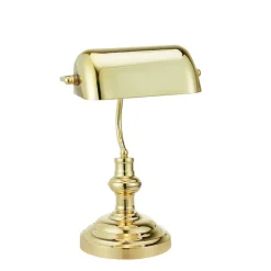 Bankers 42 cm bordslampa mässing