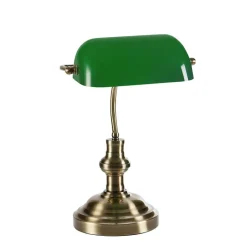 Bankers 42 cm bordslampa oxide/grön