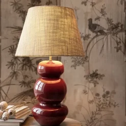 Becca H39 lampfot metall vinröd
