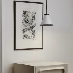 Belle Ø15 taklampa glossy white/glossy black
