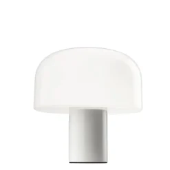 Bellhop glass bordslampa vit