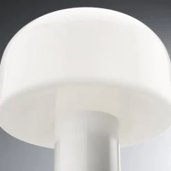 Bellhop glass bordslampa vit