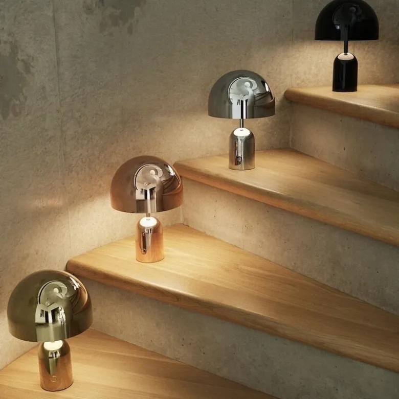 Bell portabel bordslampa silver