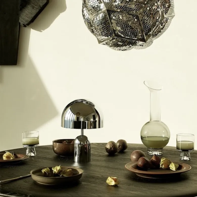 Bell portabel bordslampa silver