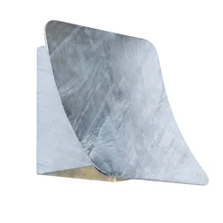 Bend vägglampa galvad