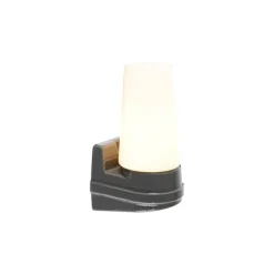 Bernadotte vägglampa opalglas/grå IP44