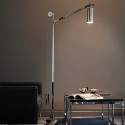 BH 23 Bauhaus golvlampa nickel