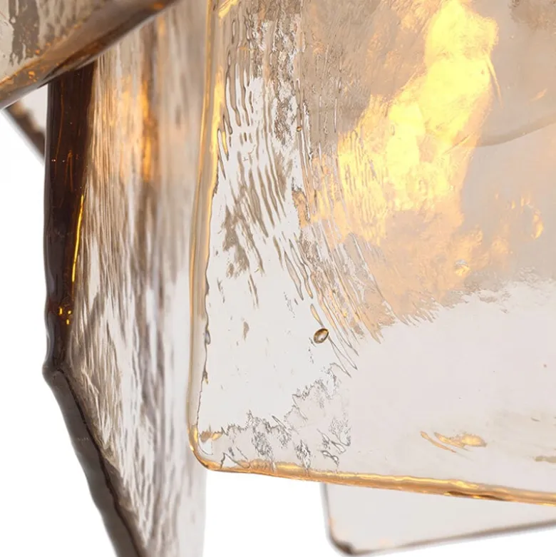Biltmore Chandelier taklampa antik mässing/rökfärgat glas