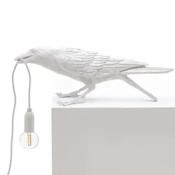 Bird Lamp Playing bordslampa vit