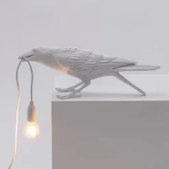 Bird Lamp Playing bordslampa vit