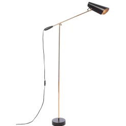 Birdy Golvlampa svart/mässing