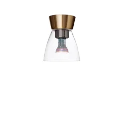 Bizzo plafond mässing/klart glas