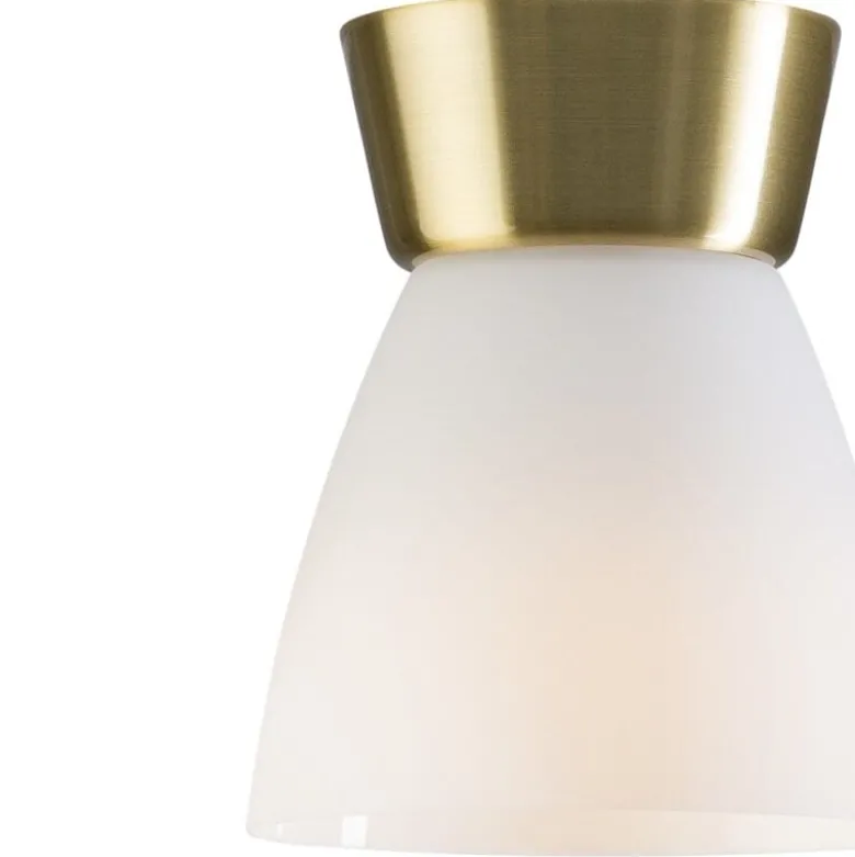 Bizzo plafond mässing/opalt glas