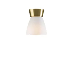 Bizzo plafond mässing/opalt glas