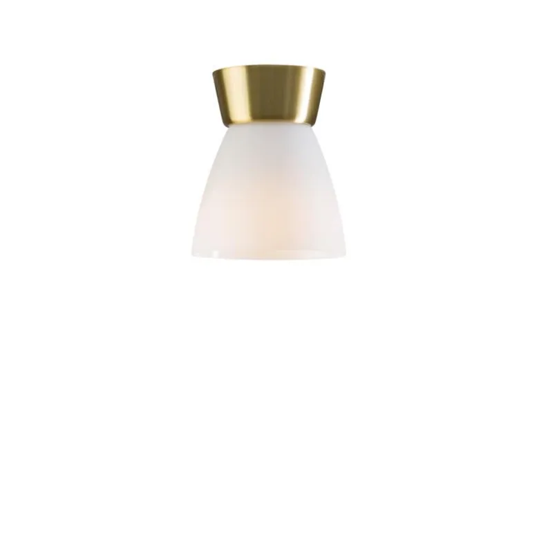 Bizzo plafond mässing/opalt glas