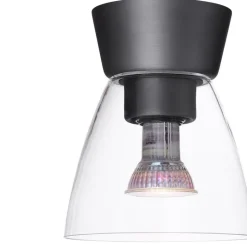 Bizzo plafond oxidgrå/klart glas