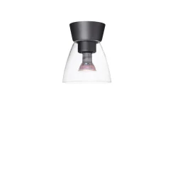 Bizzo plafond oxidgrå/klart glas