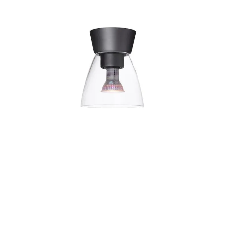 Bizzo plafond oxidgrå/klart glas