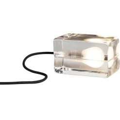 Block lamp bordslampa svart sladd