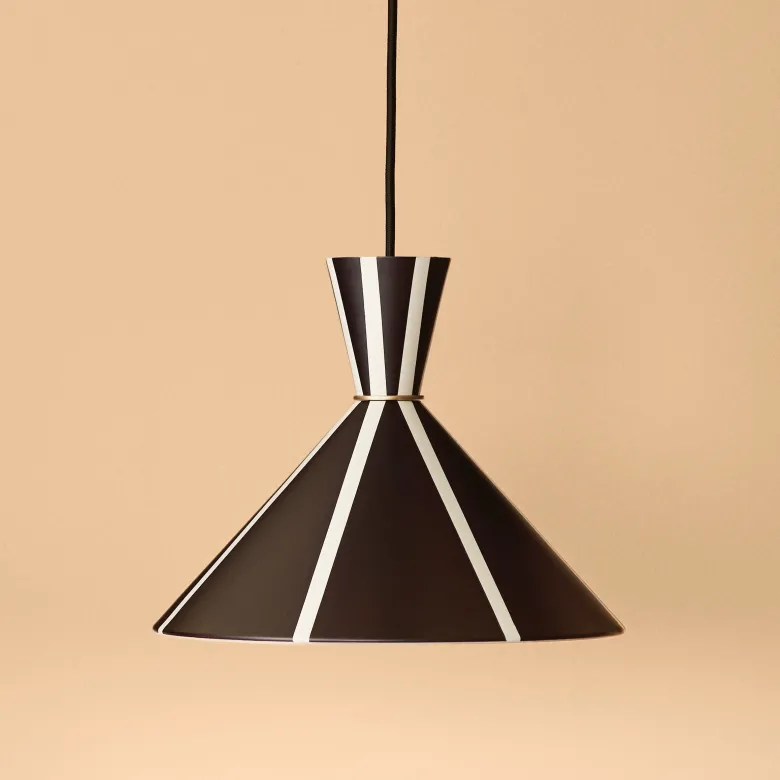 Bloom taklampa black noir warm white stripes