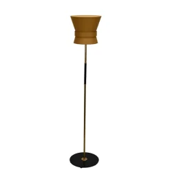 Bow liten golvlampa rå mässing/yellow ochre