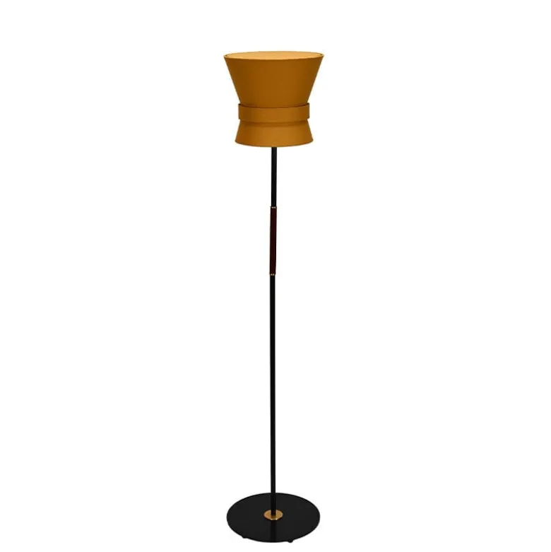 Bow liten golvlampa svart/yellow ochre