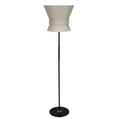 Bow stor golvlampa svart/white cream