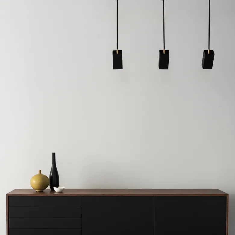 Box taklampa svart