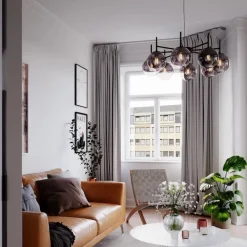 Boyle 8-låg taklampa rökgrå