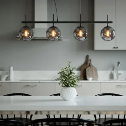 Boyle taklampa 4-låg Rökgrå