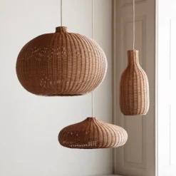 Braided belly lampskärm natur