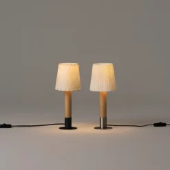 Básica Mínima bordslampa natural ribbon /nickel