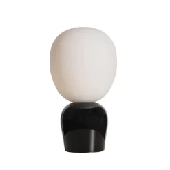 Buddy bordslampa Glossy Black/opal glass