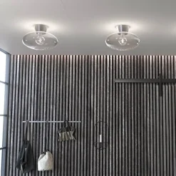 Bullo plafond Ø27aluminium/klart glas