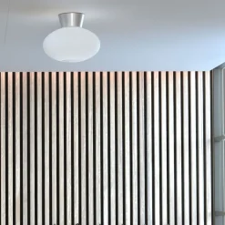Bullo plafond Ø27aluminium/opalt glas